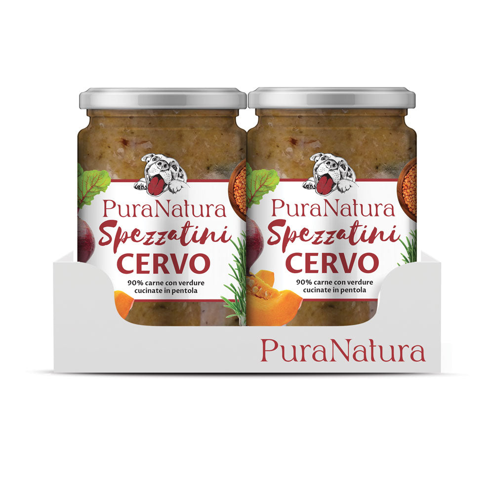 SPEZZATINO CERVO - Cotti in pentola per cani | Multipack 8x300g