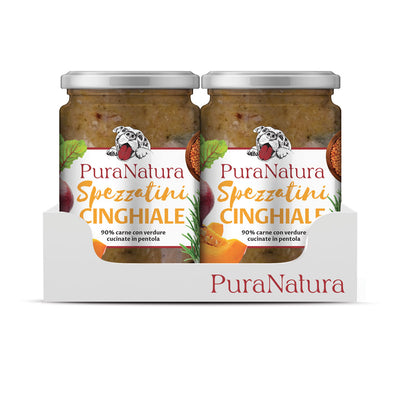 SPEZZATINO CINGHIALE - Cotti in pentola per cani | Multipack 8x300g