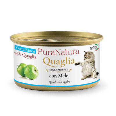 KITTEN QUAIL MOUSSE WITH APPLES - Multipack 24x85g