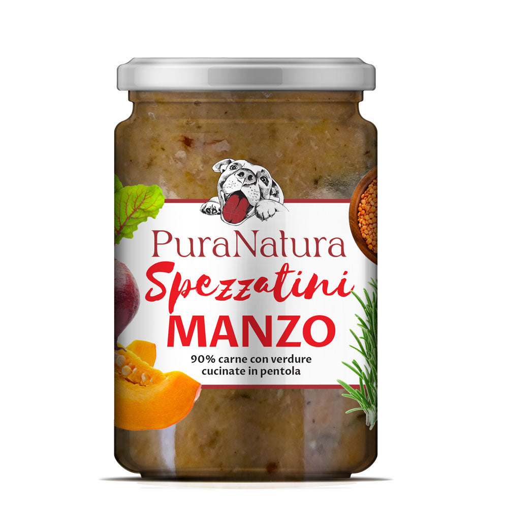 SPEZZATINO MANZO - Cotti in pentola per cani | Multipack 8x300g