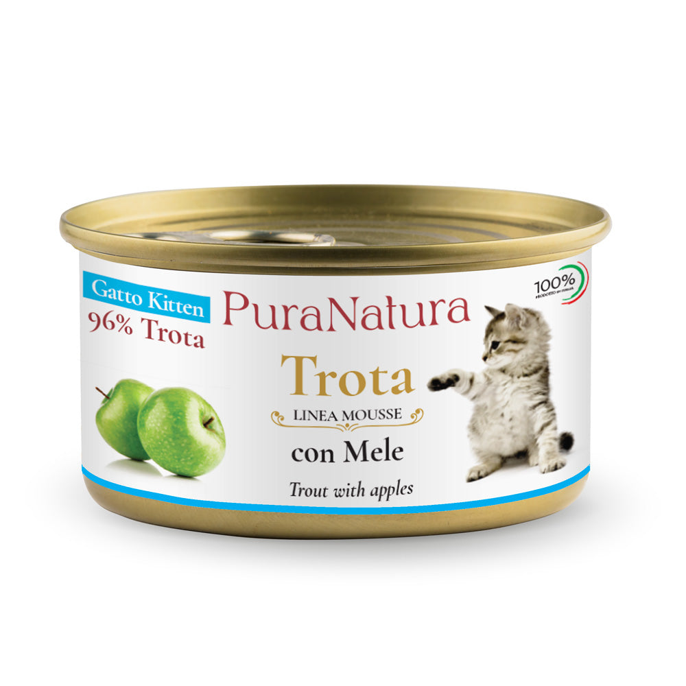 KITTEN TROUT MOUSSE WITH APPLES - Multipack 24x85g